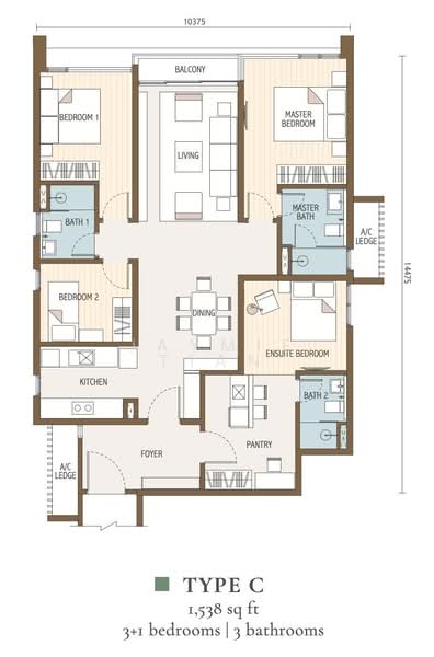 Duta Park Residences untuk Untuk Dijual - RM 980,000, Mac 2026 - PropertyGuru.com.my