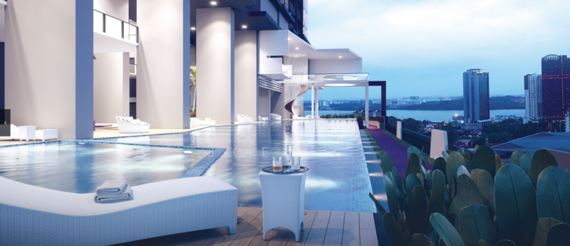 Service Residence for Sale at Twin Tower Residence - Joey C - Infinity Pool - PropertyGuru.com.my