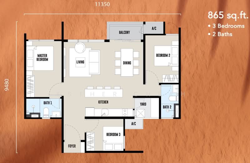 EdgeWood Residences @ SkySanctuary untuk Untuk Dijual - RM 480,000, Mac 2026 - Master Bedroom - PropertyGuru.com.my