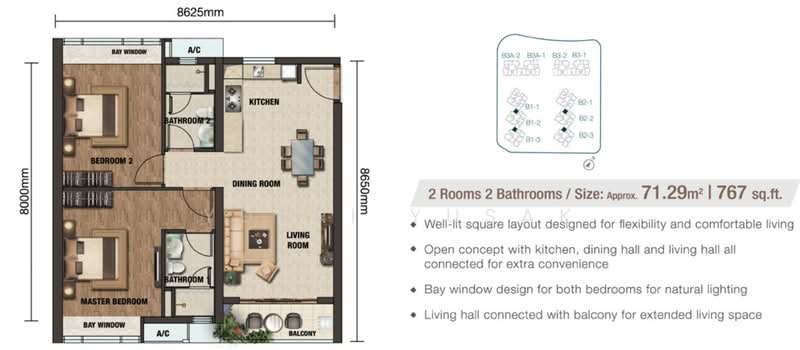 Service Residence for Rent at R&F Princess Cove Phase 2-Seine Region - Yusri Yusak - Master Bedroom - PropertyGuru.com.my