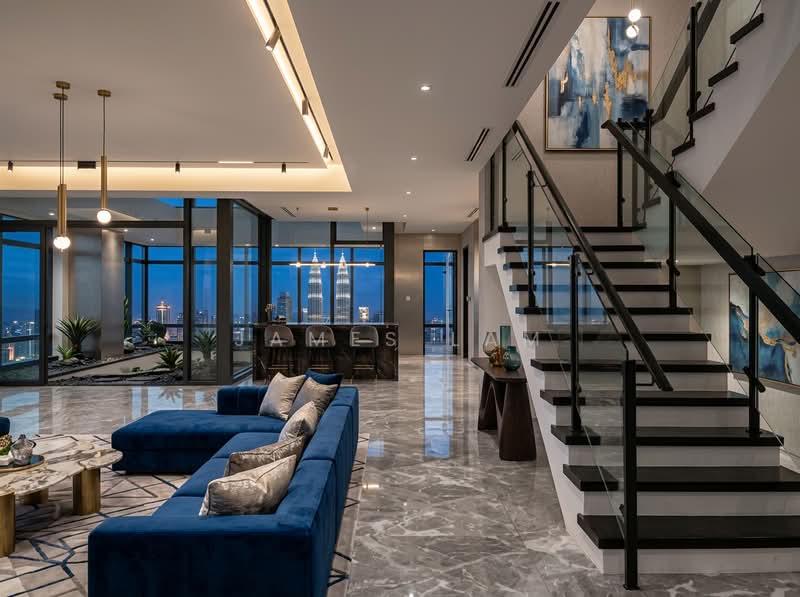Servis Apartment untuk Dijual di Four Seasons Place - James Lam - Living Room - PropertyGuru.com.my