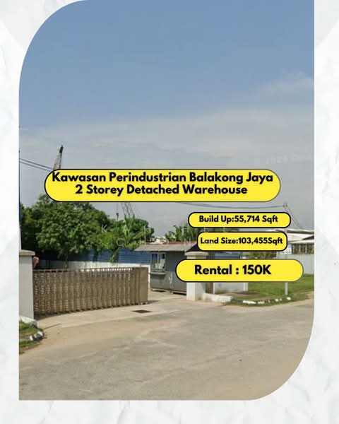 Detached Factory for Rent in Balakong (Selangor) - Kah Hee Chong - PropertyGuru.com.my
