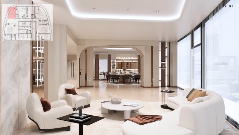 Service Residence for Sale at K Residence @ KLCC - Jmee Poh - Living Room - PropertyGuru.com.my