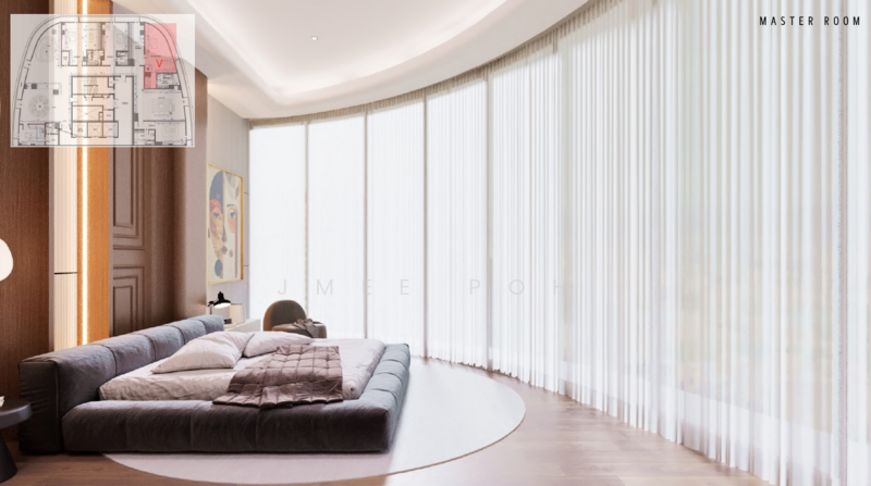 Service Residence for Sale at K Residence @ KLCC - Jmee Poh - Master Bedroom - PropertyGuru.com.my