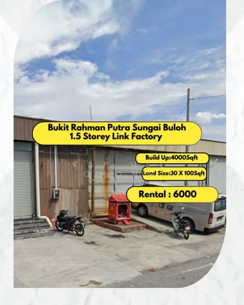 Kampung Baru Sungai Buloh & Bukit Rahman Putra Warehouse Factory For Rent untuk Untuk Disewa - RM 6,500 /bulan, Mac 2026 - Exterior - PropertyGuru.com.my