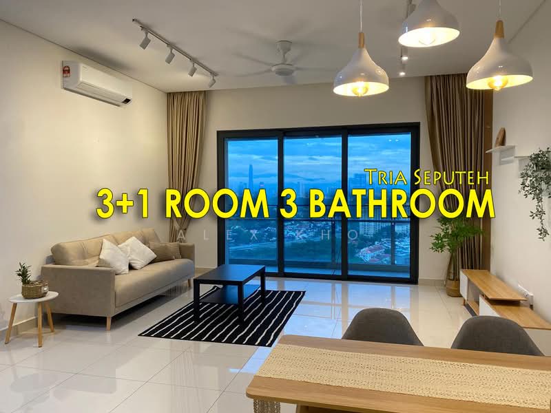 Kondominium untuk Disewa di TRIA Seputeh in 9 Seputeh, Kuala Lumpur - Alex Kho - Living Room - PropertyGuru.com.my