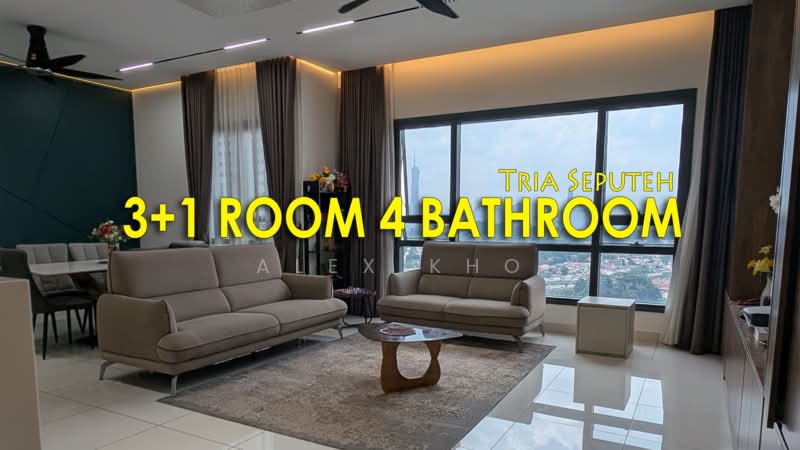Kondominium untuk Disewa di TRIA Seputeh in 9 Seputeh, Kuala Lumpur - Alex Kho - Living Room - PropertyGuru.com.my