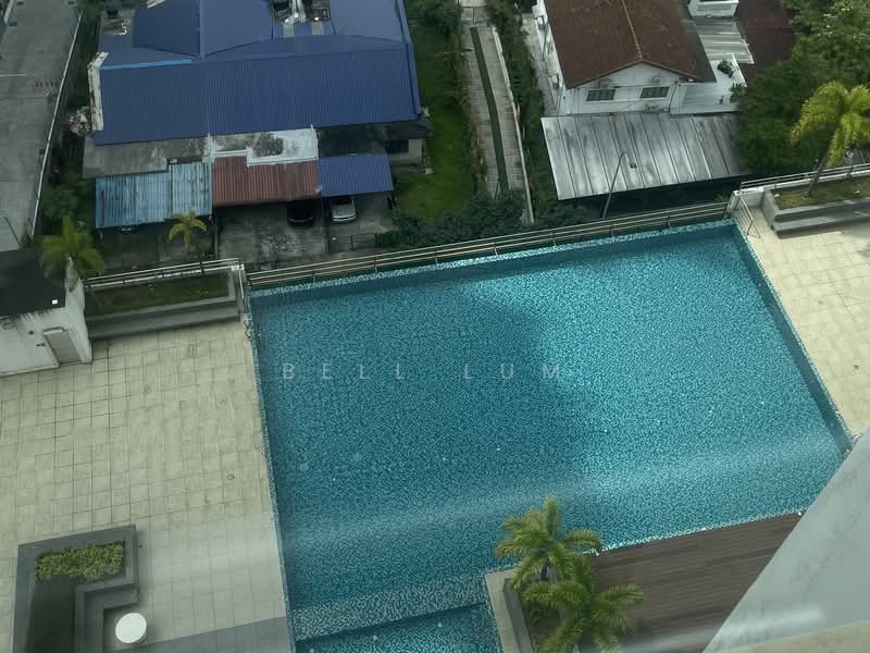Service Residence for Rent at Skysuites @ Meldrum Hills - Bell Lum - Pool view - PropertyGuru.com.my