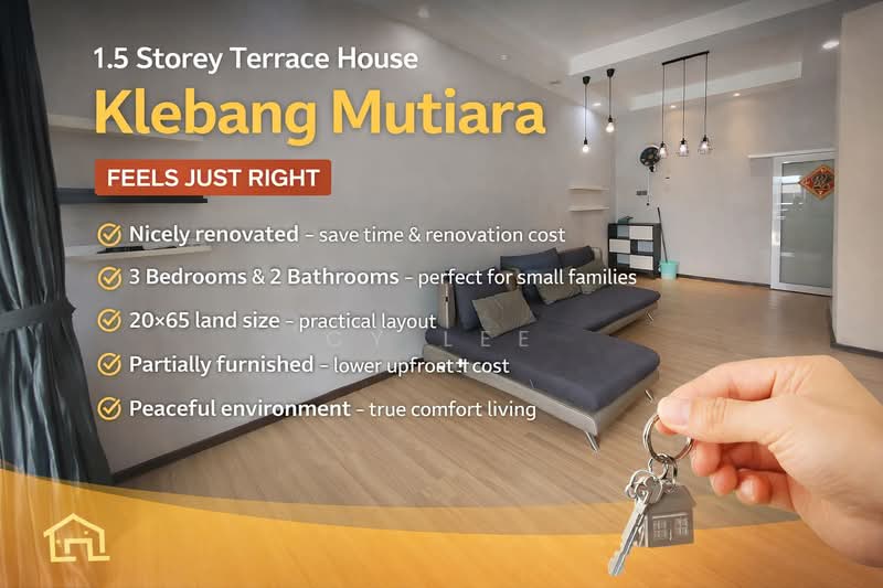 Taman Klebang Mutiara untuk Untuk Dijual - RM 338,000, Mac 2026 - Living Room - PropertyGuru.com.my