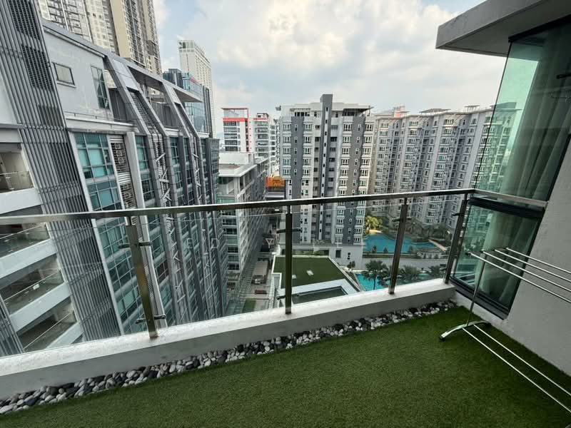 Service Residence for Rent at V Residence 2 @ Sunway Velocity - Eddy Lee - Balcony - PropertyGuru.com.my