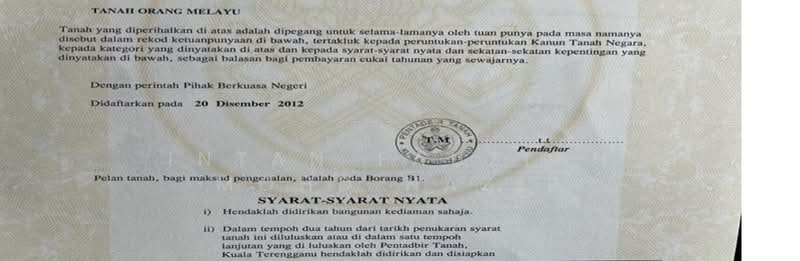 Tanah Pertanian untuk Dijual di Bukit Besar (Terengganu) - Intan Fauziah Mohd Nazir - PropertyGuru.com.my