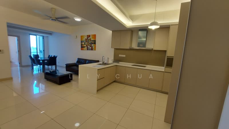 Service Residence for Sale at Suasana Bukit Ceylon / Raja Chulan Residences - Lily Chua - Living Room and Kitchen View - PropertyGuru.com.my