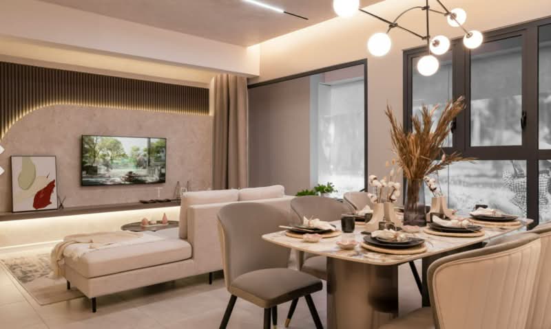 Condominium for Sale at Dwi Aurora Residences - Travis See - Living Room - PropertyGuru.com.my