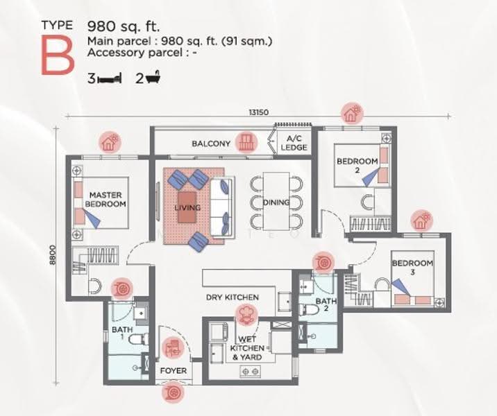 Kediaman Servis untuk Dijual di Sunway Flora 2 - Max Teoh - PropertyGuru.com.my