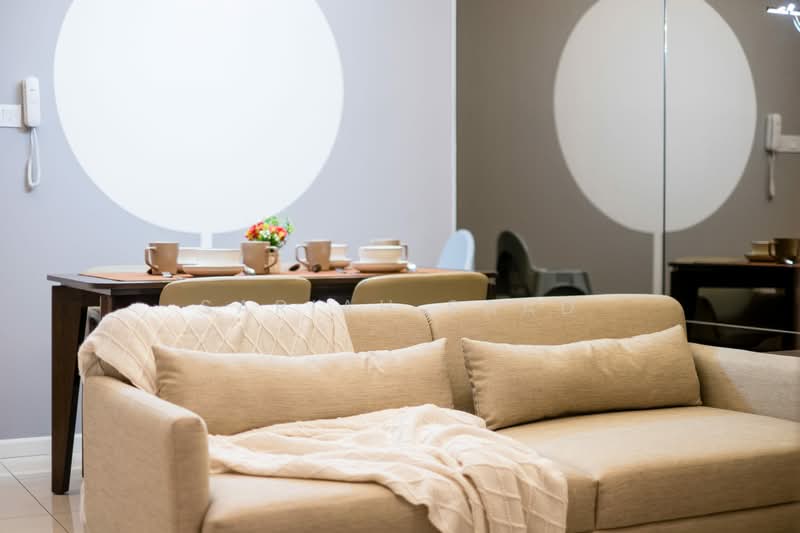 Service Residence for Rent at Dorsett Residences Sri Hartamas - Sariah Saad - Living Room - PropertyGuru.com.my