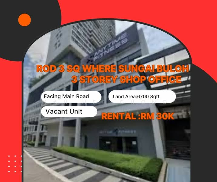 Untuk Disewa - Facing Main Road Kampung Baru Sungai Buloh TSB Commercial Shop To Rent