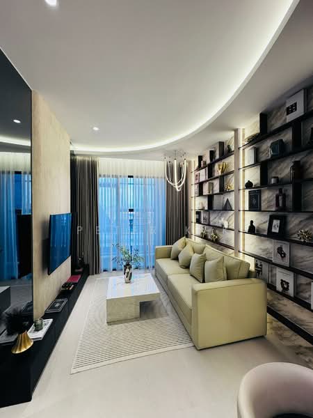 Service Residence for Sale at The Address @ Maxim Pelangi - Peter Kek - Living Room - PropertyGuru.com.my