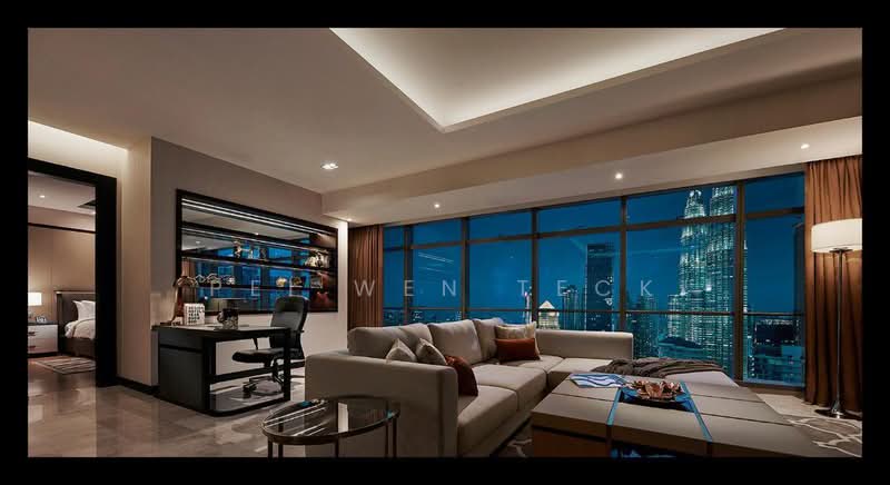Servis Apartment untuk Dijual di The Ritz-Carlton Residences - Pei Wen Teck - Living Room - PropertyGuru.com.my