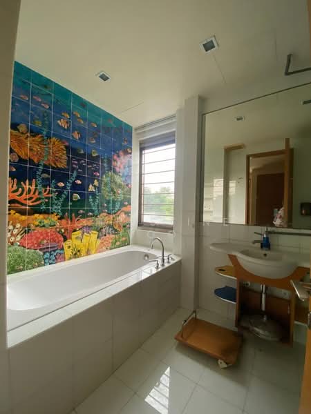 Washroom with bathtub