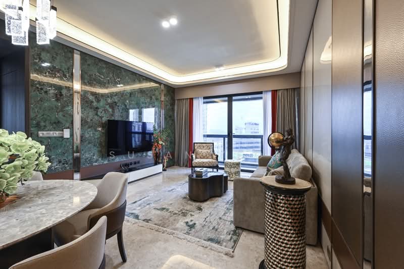 Service Residence for Sale at TRX Residences - Susan Yeoh - Living Room - PropertyGuru.com.my
