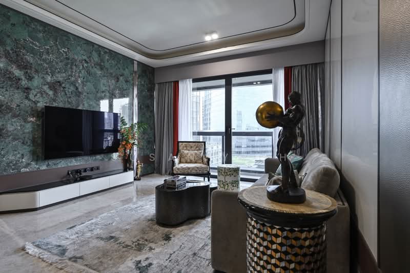Service Residence for Sale at TRX Residences - Susan Yeoh - Living Room - PropertyGuru.com.my
