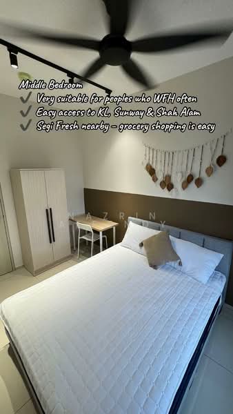 Service Residence for Rent at Seiring Residensi - Nazrin Affendy - Bedroom - PropertyGuru.com.my