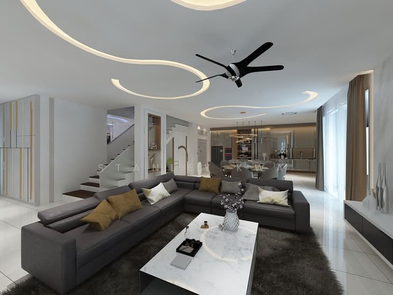 Cyberjaya Linked 2sty Bungalow untuk Untuk Dijual - RM 3,850,000, Apr 2026 - Living Room - PropertyGuru.com.my