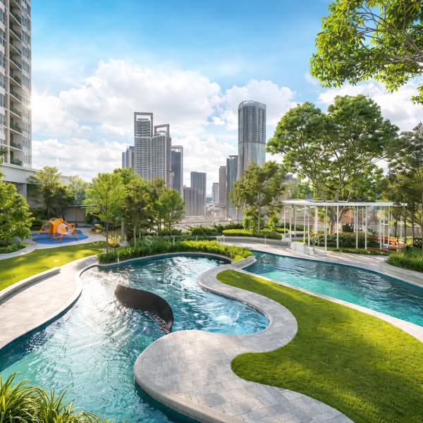 River Park Bangsar South untuk Untuk Dijual - RM 590,000, Apr 2026 - Kid's Pool & Wellness Garden - PropertyGuru.com.my