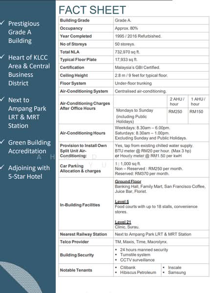 Office for Rent in KLCC (KL City Centre) - Ahmad Fadli Ayub. - PropertyGuru.com.my