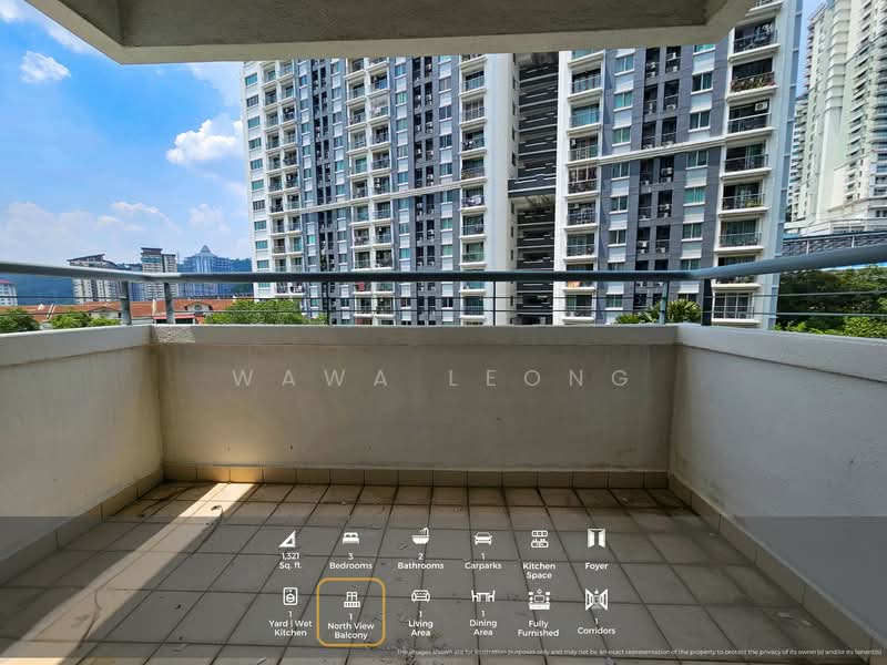 Condominium for Rent at Perdana Emerald - Wawa Leong - Balcony - PropertyGuru.com.my