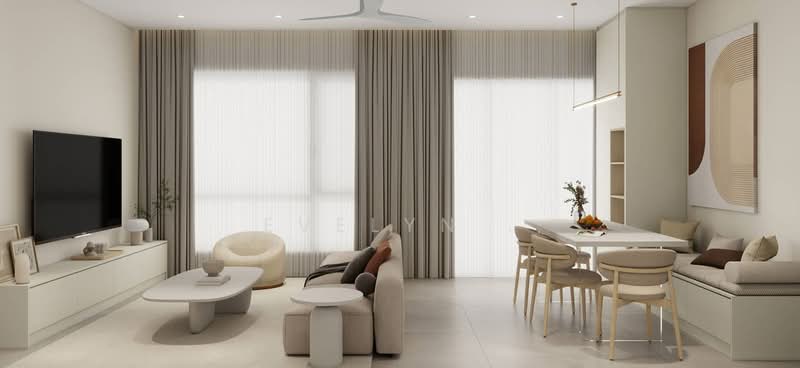 Servis Apartment untuk Dijual di The Clio 2 Residences - Evelyn . - Living Room - PropertyGuru.com.my