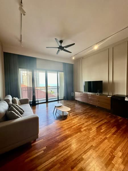 Service Residence for Sale at Straits Residences - Landy Bong - Living Room - PropertyGuru.com.my