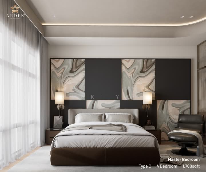 Service Residence for Sale at Arden @ One Bukit Senyum - Genki Yap - Master Bedroom - PropertyGuru.com.my