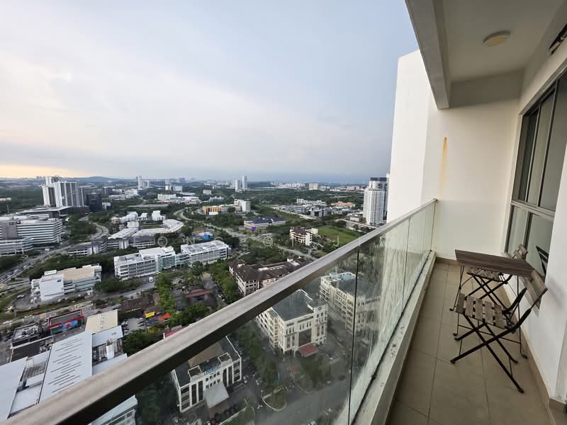 Service Residence for Rent at Cybersquare - Fong Qi Jing - Balcony - PropertyGuru.com.my