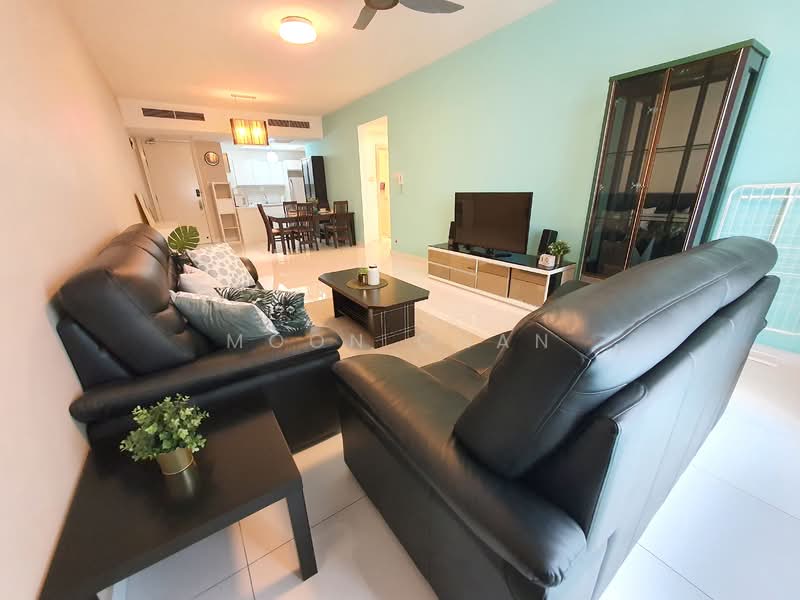 Servis Apartment untuk Dijual di Solaris Dutamas - Moon Chan - Living Room - PropertyGuru.com.my