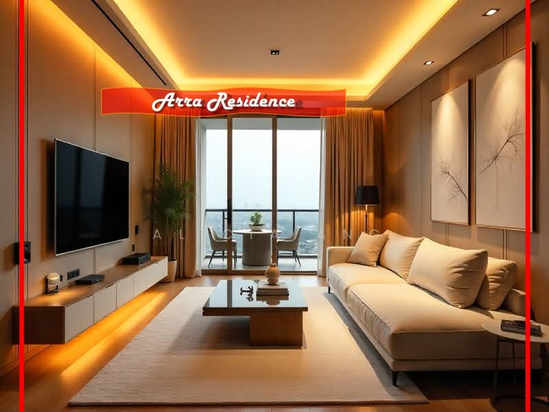 Servis Apartment untuk Dijual di Arra Residences - Alicia Ang - Living Room - PropertyGuru.com.my