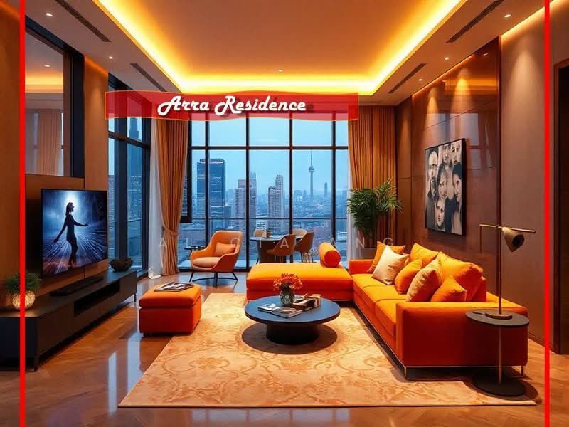 Servis Apartment untuk Dijual di Arra Residences - Alicia Ang - Living Room - PropertyGuru.com.my