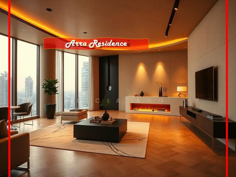 Service Residence for Sale at Arra Residences - Alicia Ang - Living Room - PropertyGuru.com.my