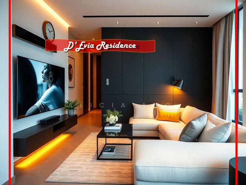 Servis Apartment untuk Dijual di D'Evia Residences @ Kwasa Damansara - Alicia Ang - Living Room - PropertyGuru.com.my