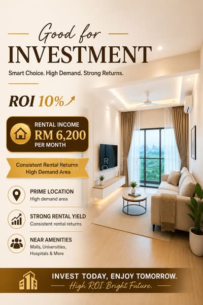 Apartment for Sale at D7 (D'Seven Lagoon Perdana) - DARREN CHEONG - Living Room - PropertyGuru.com.my