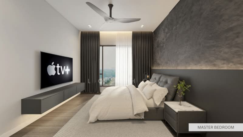 Kondominium untuk Disewa di Aetas Damansara - Lou Ho - Master Bedroom - PropertyGuru.com.my