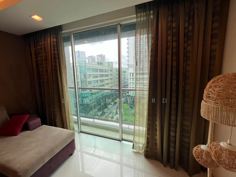 Servis Apartment untuk Dijual di Solaris Dutamas - Low Edward - Living Room - PropertyGuru.com.my