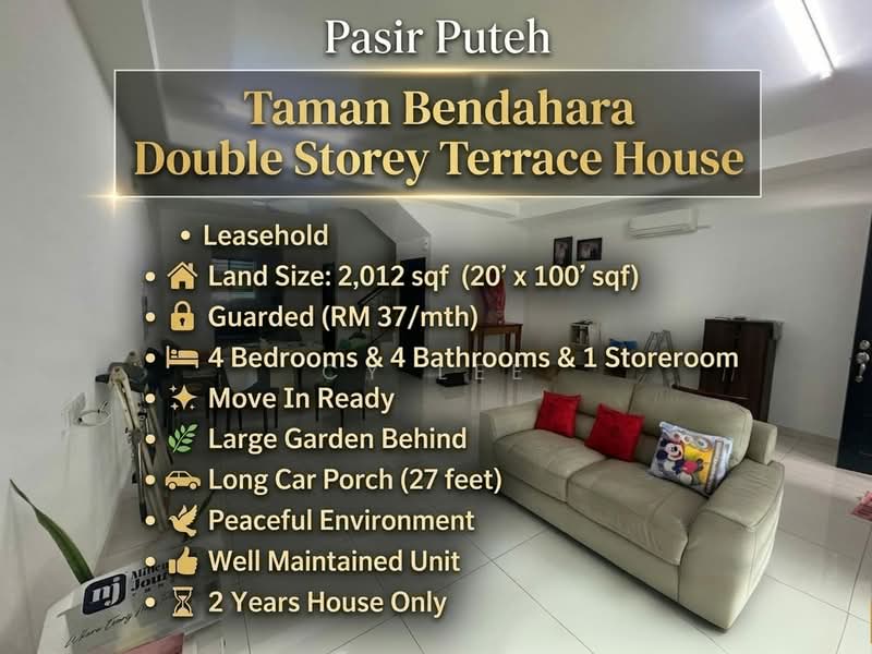 2-storey Terraced House for Sale in Taman Bendahara (Ipoh) - CY Lee - Living Room - PropertyGuru.com.my