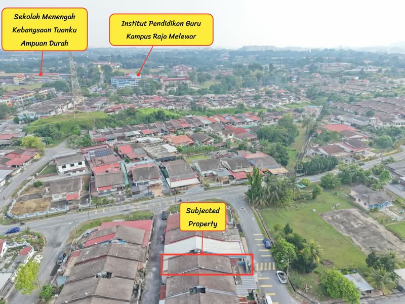 Rumah Teres 1 Tingkat untuk Dijual di Taman Sikamat Jaya (Sikamat) - Naufal Ahmad Azahari - Drone view (Left zoom out) - PropertyGuru.com.my