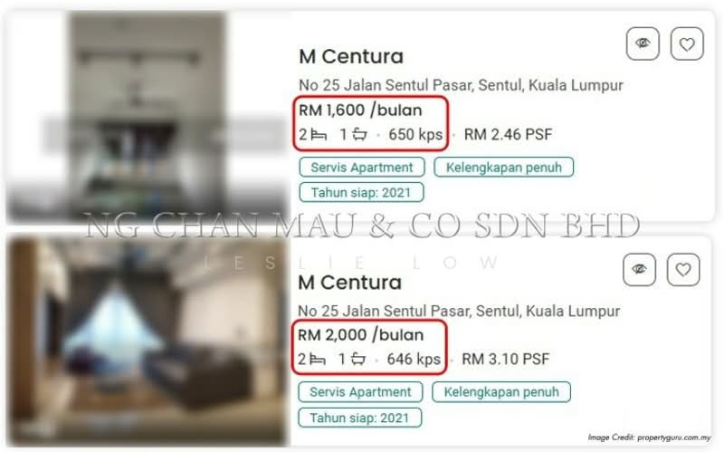 Servis Apartment untuk Dijual di M Centura - Leslie Low - Living Room - PropertyGuru.com.my