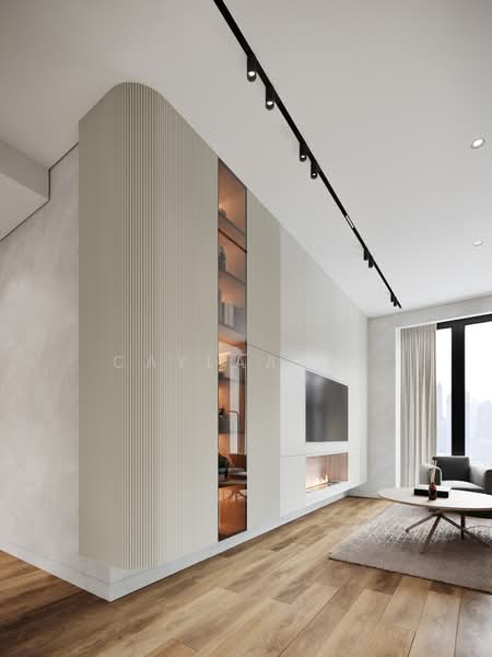 Servis Apartment untuk Dijual di Atwater : Service Residences - Caylaa Ng - Living Room - PropertyGuru.com.my