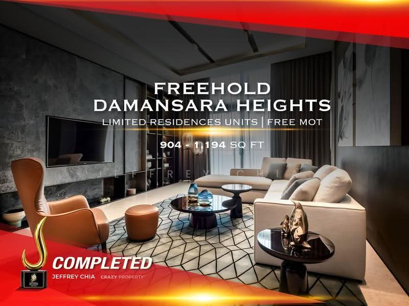 Kediaman Servis untuk Dijual di Damansara City Residency (DC Residensi) - Jeffrey Chia - Living Room - PropertyGuru.com.my