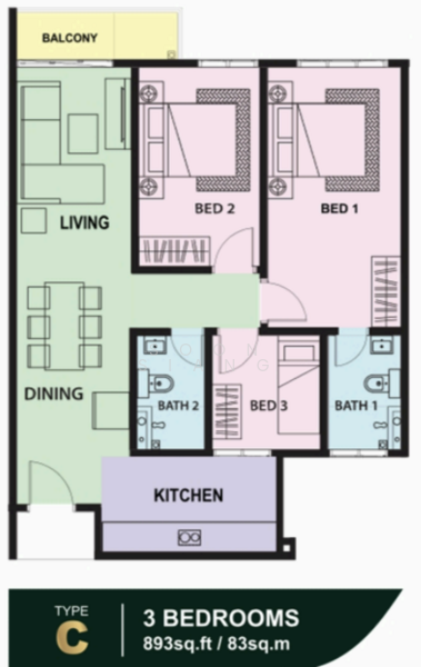 Service Residence for Sale at D'Secret Garden 2 (Pangsapuri Kempas Indah 2) - Soon Siang - PropertyGuru.com.my