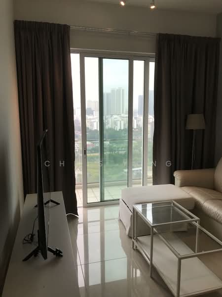Service Residence for Sale at Southbank Residence - Chris Yong - Living Room with view - PropertyGuru.com.my