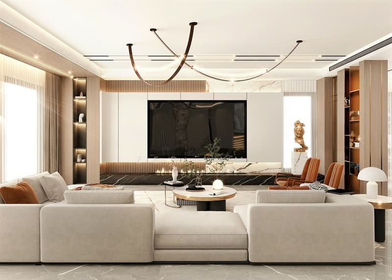 Zero-Lot Bungalow for Sale in Puchong (Selangor) - Zed Lim - Living Room - PropertyGuru.com.my